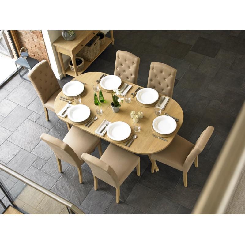 Neptune Henley Solid Oak Extending Dining Table and Chairs Holloways