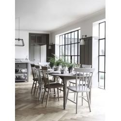 Sheldrake Oak Extending Dining Table with Six Wardley Painted Chairs