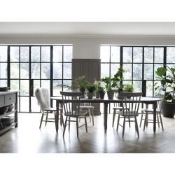 Sheldrake Oak Extending Dining Table with Eight Wardley Painted Chairs