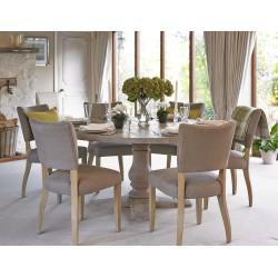 Balmoral Round Oak Table with Six Mowbray Chairs