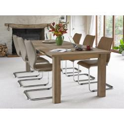 Metro Oak Table and Six Metro Dining Chairs