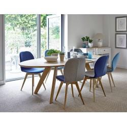 Tresco Oval Oak Dining Table and Six Chairs