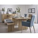 Derwent sideboard shown here with the matching dining table,chairs and bench