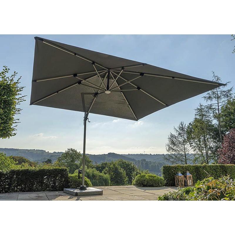 Bramblecrest Truro Cantilever Parasol with LED lights Holloways