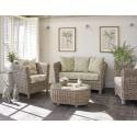 Acacia two-seater sofa with two armchairs. Note that the coffee table is not included in this offer.