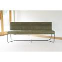 Detroit dining bench in leather.