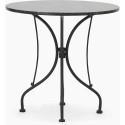 Boscombe two-seater granite-top table in black with a granite top.
