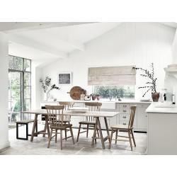 Hebden Table with Oak Top, Oak Legs and Six Oak Wardley Chairs
