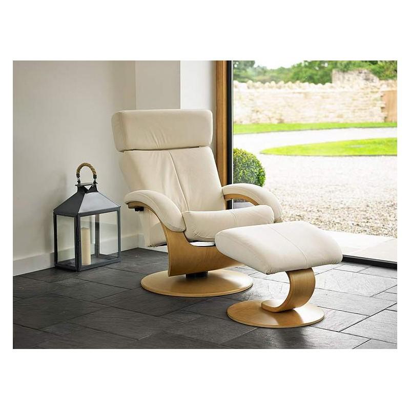 Swivel Armchair and Footstool Recliner Holloways