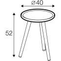 Love 40cm coffee table - dimensions.