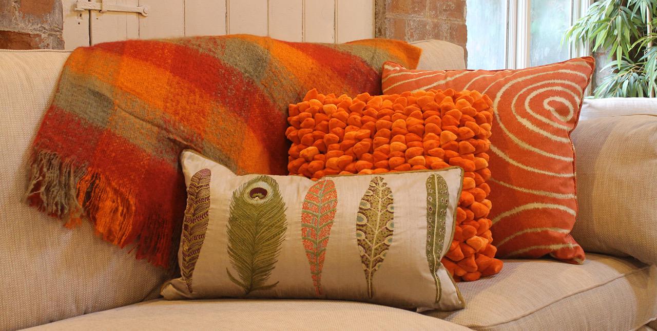 Orange throw
