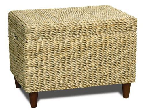 Woven Rattan Storage Stool