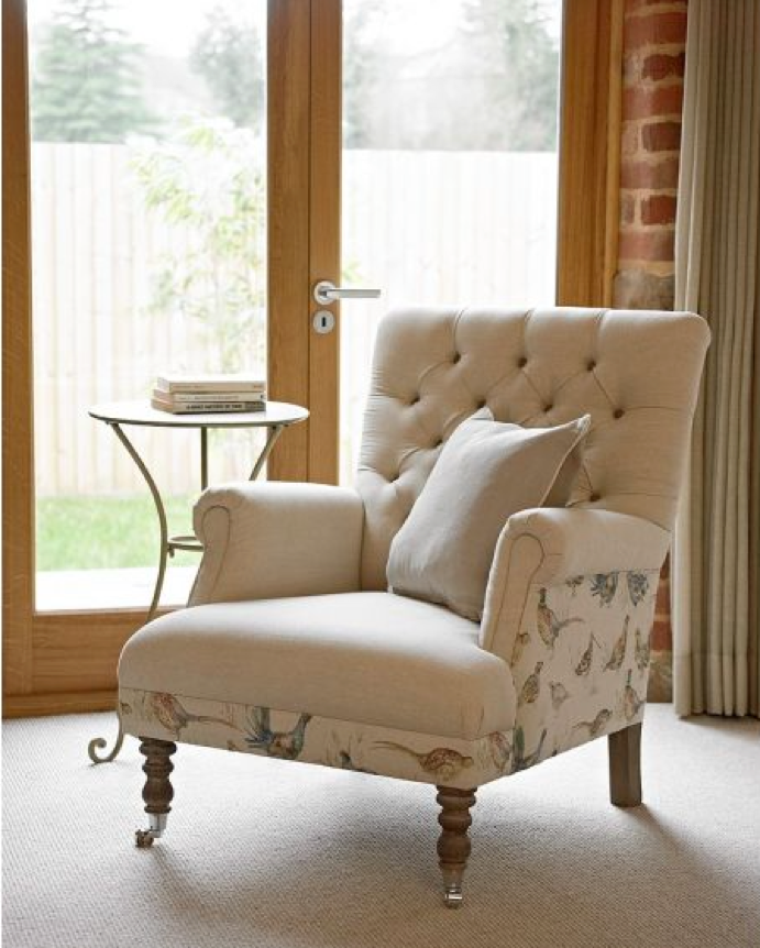 game birds armchair